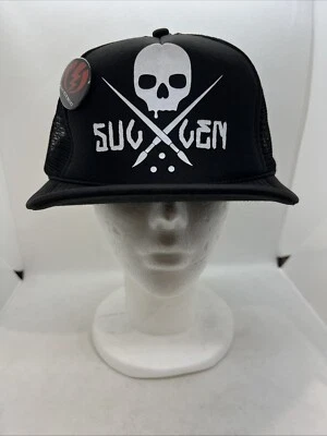 Vintage Y2K Adult Sullen Clothing Skull Snapback Mesh Trucker Hat Cap Filp Brim - Image 1 of 4