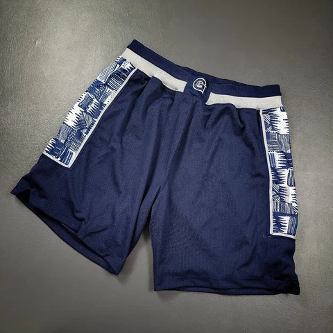 100% Authentic Mitchell Ness 95 96 Hoyas Shorts Size 48 XL Mens - allen iverson Cover