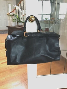 CHANEL VINTAGE XL BLACK CAVIAR DUFFLE GYM CARRYON OVERNIGHT SHOULDER HAND BAG - Picture 1 of 15