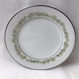 Noritake Trilby Gray Daisy Dessert Bread and Butter Plates 6.5” Set Of 5 Japan - Picture 1 of 6