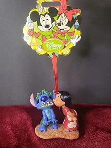 NWT Rare Lilo & Stitch The Disney Store Lilo Kissing Stitch Christmas Ornament - Picture 1 of 8