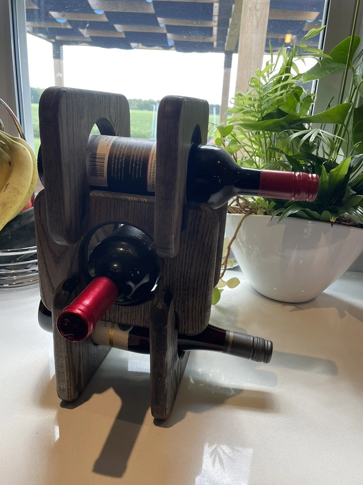Portabotellas de vino de madera Foto 1 de 4