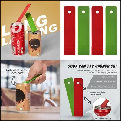 VIRTIONZ MWIRE 4 Pack Beer Can Opener, Soda Can Tab Opener, PaEssential Tool for Bartendersrty