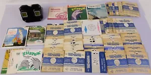 HUGE LOT Vtg Sawyers Black Bakelite View Master 81 Reels Booklets Travel Disney - Picture 1 of 21