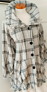 XADOO -stylische LAGENLOOK - Jacke, grau- schwarz, Gr.XL