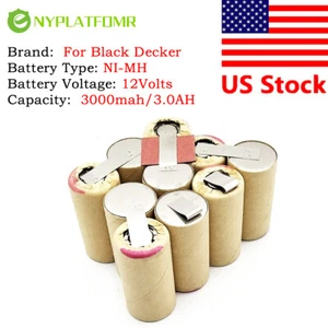 SOLDERING REQUIRED for Black Decker 12V NiMH Battery vacuum DV1205N DV1205EN - Picture 1 of 4
