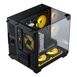 270 Degree Transparent Computer Case Desktop PC Tower For M-ATX/ITX Motherboard - Bild 1 von 14
