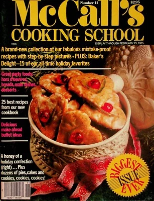 McCall's Cooking School Magazine Feb 1985 #11 Cookies Vegetable Beef Soup Pizza - Image 1 of 4