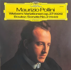 Mauricio Pollini: Webern, Pierre Boulez- Piano Sonatas / DGG white label promo - Picture 1 of 4