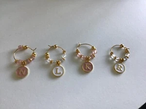 Enamel Letter Wine Glass Charms Table Decoration Favour Gift *Discount Available - Picture 1 of 3