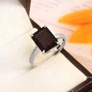 Blauer Sandstein Ring, handgefertigter Sandsteinring, Verlobungsring - Bild 1 von 3