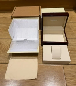 Genuine Original Longines Wooden Wood Watch Box Case Complete + Cleaning Cloth - Picture 1 of 10