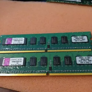 2 PCS KVR667D2E5/1G KINGSTON 1GB PC2-5300 DDR2 ECC UNBUFFERED CL5 240-PIN DIMM - Picture 1 of 2