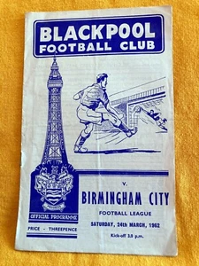 BLACKPOOL v Birmingham City_Div 1_1961/62_24.03.62_FREE postage (UK) - Picture 1 of 1
