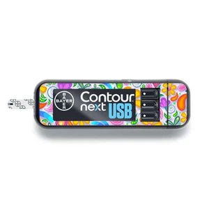 Aufkleber / Sticker für Ascensia Contour Next - Blumenmeer (so lange der Vorr...