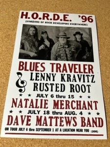 HORDE 1996 Blues Traveler Lenny Kravitz Dave Matthews Rusted Root Promo Poster - Picture 1 of 1