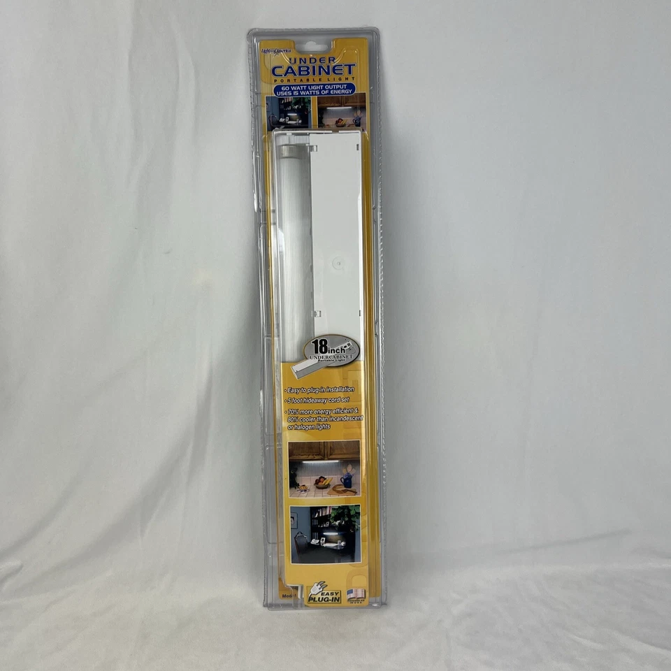 Lights of America Under Cabinet Portable Light 60 Watt 18 Inch 5ft Hideaway Cord