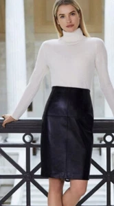 ANTONIO MELANI SIZE  4 WOMEN KLOSS LEATHER PENCIL SKIRT NWT - Picture 1 of 10