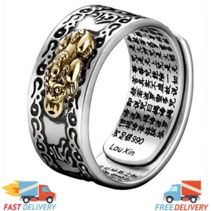 Anillo Pixiu Feng Shui Amuleto De Salud Y Suerte Ajustable Hombres Mujeres Shui - Bild 1 von 4