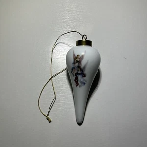 Icicle Christmas Ornament. Angels. Porcelain Swirl Tear DropVictorian Look Vtg - Picture 1 of 5