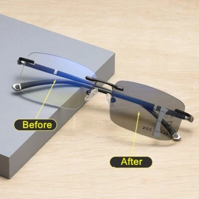 Transition Anti Blue Light Multifocal progressive Photochromic Reading glasses