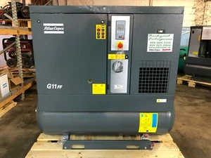 15 hp Atlas Copco G11FF rotary air compressor - Picture 1 of 12