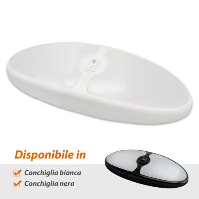 LED Plafoniera 12V per Camper Auto Barca 3500K 500 Lumens IP44 interruttore 7W - Immagine 1 di 4