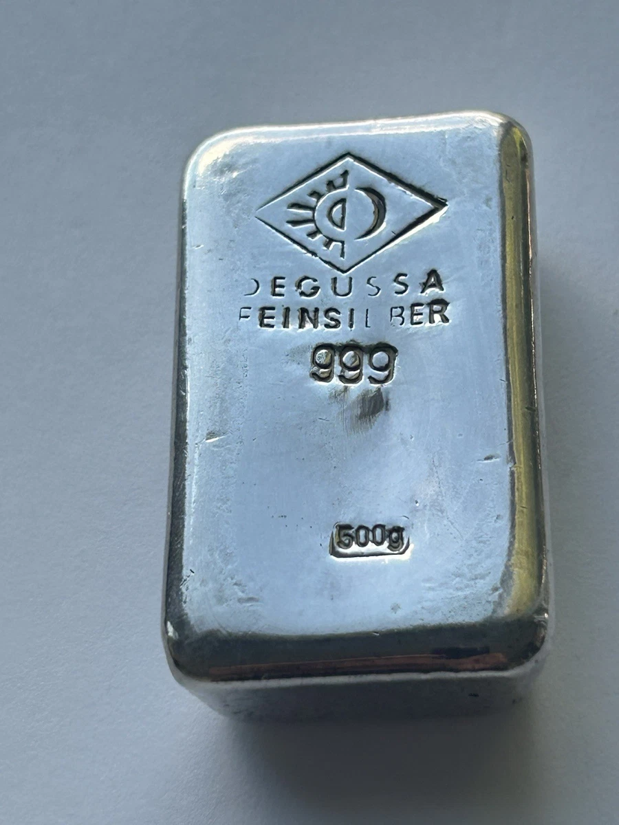 Degussa 999シルバー 歯型 1オンス Silver Bar 1 oz Fine Silver 999 Degussa Golf 1 oz Silver | eBay