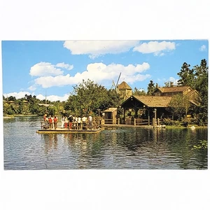 Tom Sawyer Island Raft Postcard Walt Disney World Magic Kingdom Fort Sam Clemens - Picture 1 of 2