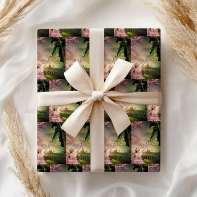 Wicked The Movie Wrapping Paper, Broadway Musical Inspired Gift Wrap - Image 1 of 4
