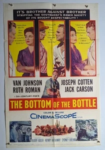 "Bottom of the Bottle" Original Vintage 1sh Movie Poster Van Johnson Ruth Roman - Picture 1 of 1