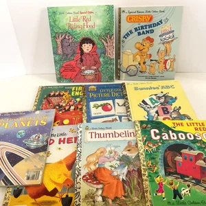Little Golden Book Lot of 9 Red Hen Thumbelina Bunnies ABC Fire Engine 1985-2002 - Bild 1 von 7