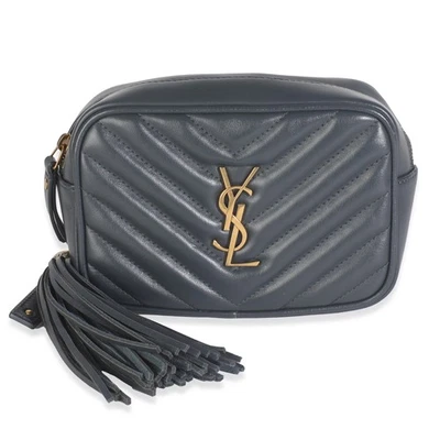 Saint Laurent Smog Kalbsleder Matelasse Monogramm Lou Gürtel Tasche - Bild 1 von 4