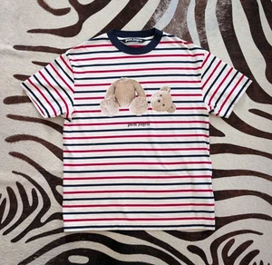 Authentisches PALM ANGELS TEDDYBÄR STREIFEN 100 % BAUMWOLLE Herren T-SHIRT L gebraucht - Bild 1 von 13