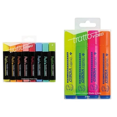 Tratto Video Pastel Highlighters, Multi-Colour, Pack of 8 - Image 1 of 4