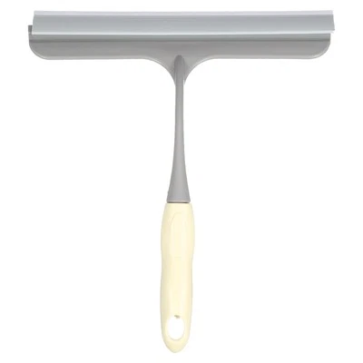 Shower Squeegee 8.8 Inch Cleaner Tool with Hole for Glass Window, White Foto 1 de 4