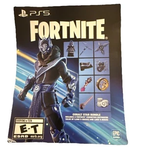 PS5 Fortnite Cobalt Star Bundle Code + 1000 V Bucks UNKRATZER Kostenloser Versand - Bild 1 von 2