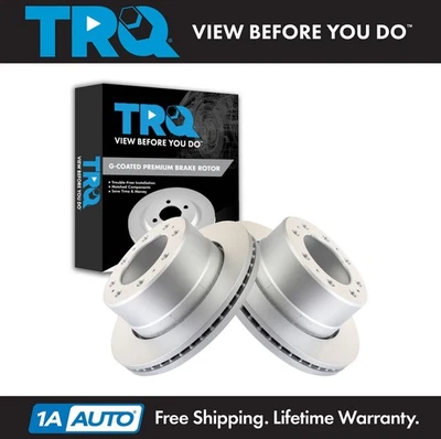 TRQ Rear Brake Rotor Set Fits 2009-2024 Dodge Ram 2500 Ram 3500 - Image 1 of 4
