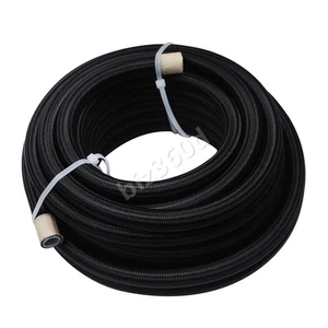 NEW 8AN AN8 AN-8 Nylon Braided E85 PTFE Ethanol 30FT Oil Gas Line Fuel Hose Pipe - Picture 1 of 13