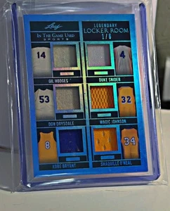 Leaf Legendary Locker Room 1/6 #LR-05 Magic Kobe Shaq Don Duke Gil 6 Jersey Card - Picture 1 of 11
