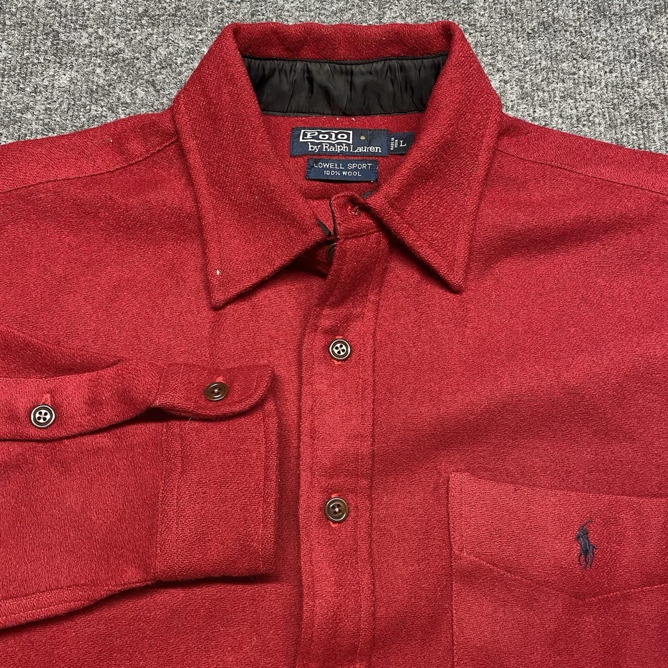 Camisa Polo Ralph Lauren Lowell Deportiva De Colección 100% Lana Para Hombre Grande Con Botones Foto 1 de 4