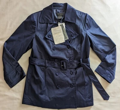 Gabardina Pamela Dennis Diseñadora Azul Marino Grupo de Clientes Privados M Nueva con Etiquetas Foto 1 de 4