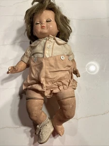 Effanbee Composition Cloth Anne Doll 17” Sleep Eyes - Picture 1 of 13