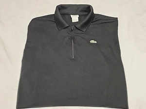 Lacoste Sport 1/4 Reißverschluss schwarz Performance Kurzarm Polo/Golf Shirt Gr. 7 - Bild 1 von 12