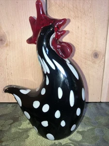 Gorgeous Designs Solid Art Glass Rooster/ Chicken 9" PaperWeight/ Figurine - Picture 1 of 8
