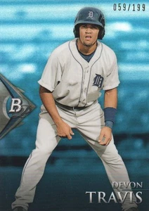 2014 Bowman Platinum Chrome Prospects Blue Refractors #BPCP55 Devon Travis /199 - Picture 1 of 2