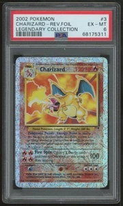2002 Pokemon Legendary Collection #3 Charizard-Rev.Foil PSA 6 - Picture 1 of 2