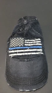 U.S.A. Black Baseball Cap Hat - US FLAG - StrapBack 100% Cotton One Size - Picture 1 of 3