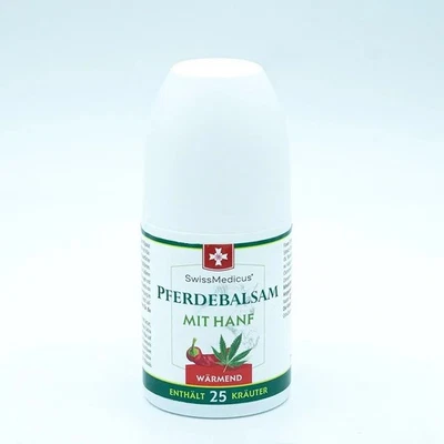 SwissMedicus Pferdebalsam mit hanf - Roll-On 90 ml - intensive Wärme - Aktivgel - Bild 1 von 4
