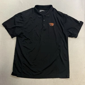 Nike Golf Polo Oregon State Beavers Dri Fit Shirt Men’s 2XL Black Short Sleeve - Foto 1 di 9
